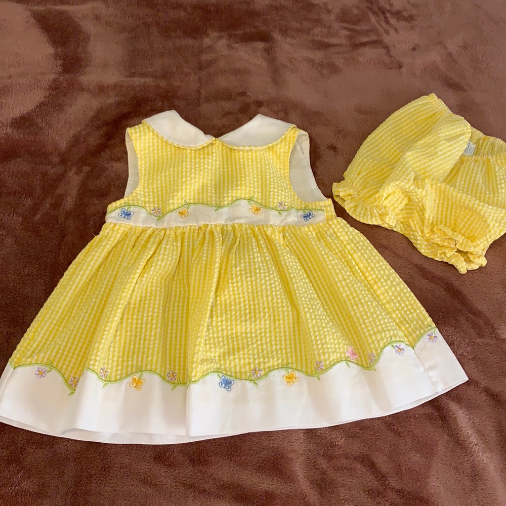 Yellow Dress & Bloomers 18M by Samara